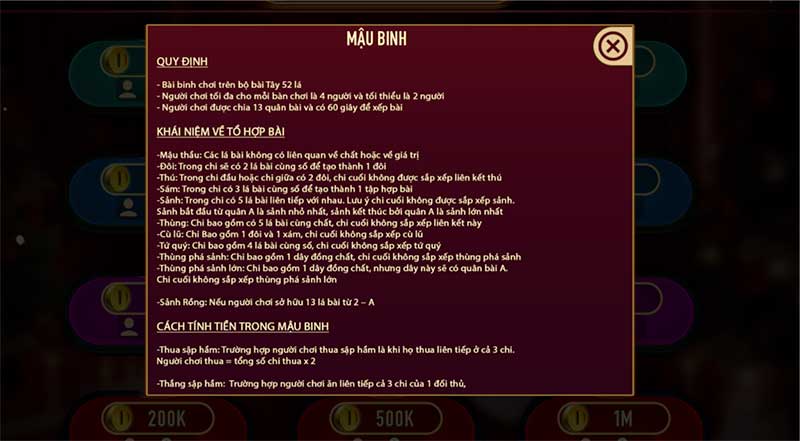 Đôi nét cơ bản về luật lệ của mậu binh manclub